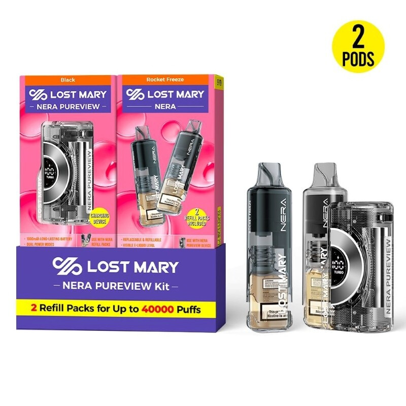 Кликните для увеличения изображения Lost Mary Nera Pureview 40000 затяжек, изображение 2