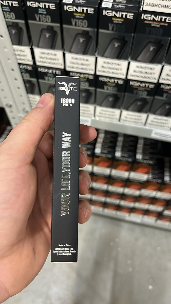 IGNITE V160 BLACK 16000 затяжек, изображение 4