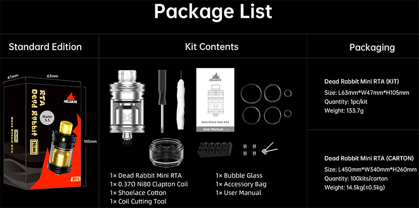 Кликните для увеличения изображения Hellvape Dead Rabbit Mini RTA, изображение 3